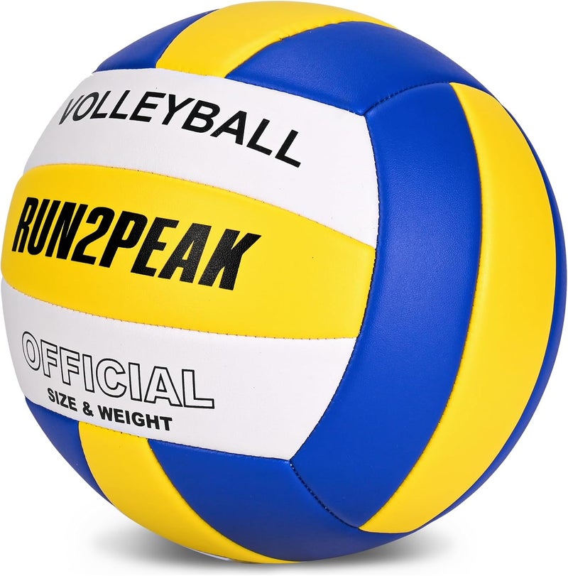 RUN2PEAK Soft Volleyball Ball Official Size 5 Volleyballs for Indoor Outdoor Beach Pool Game Play for Youth Teen Team Beginners Professional PU Leather Training Practice Volley Balls - Image 5